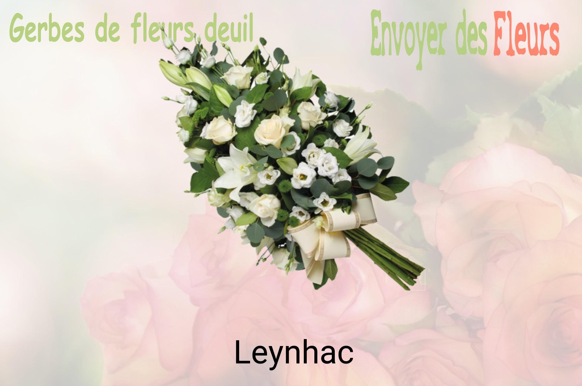 Gerbe de fleurs de deuil livrée à Leynhac